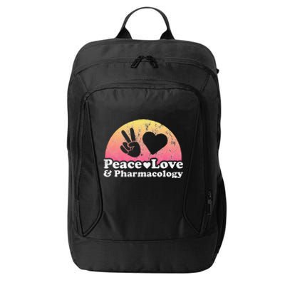 Peace Love and Pharmacology Pharmacist City Backpack