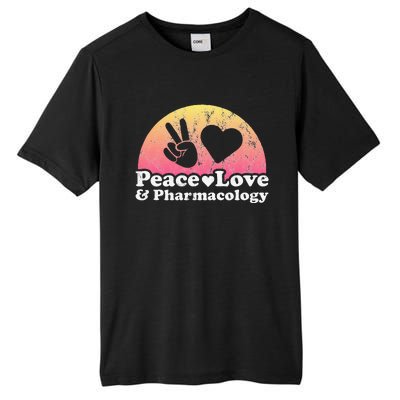 Peace Love and Pharmacology Pharmacist Tall Fusion ChromaSoft Performance T-Shirt