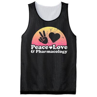 Peace Love and Pharmacology Pharmacist Mesh Reversible Basketball Jersey Tank