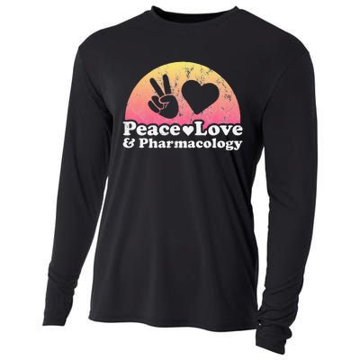 Peace Love and Pharmacology Pharmacist Cooling Performance Long Sleeve Crew