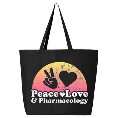 Peace Love and Pharmacology Pharmacist 25L Jumbo Tote