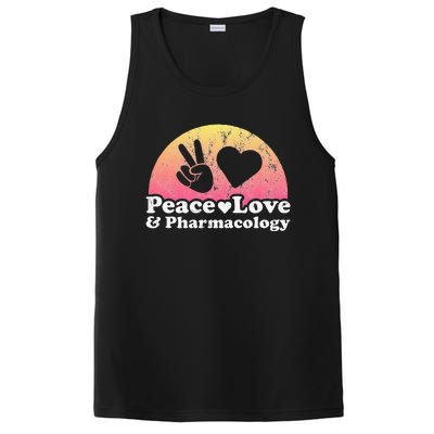 Peace Love and Pharmacology Pharmacist PosiCharge Competitor Tank