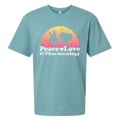 Peace Love and Pharmacology Pharmacist Sueded Cloud Jersey T-Shirt