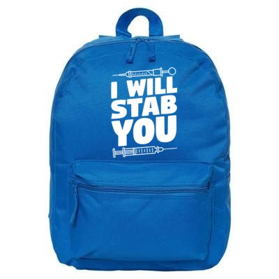 Phlebotomy Lab Assistant Cute Gift I Will Stab You Cute Gift Phlebotomist Cute G 16 in Basic Backpack