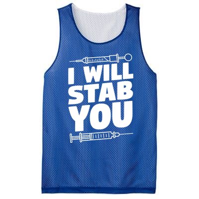 Phlebotomy Lab Assistant Cute Gift I Will Stab You Cute Gift Phlebotomist Cute G Mesh Reversible Basketball Jersey Tank