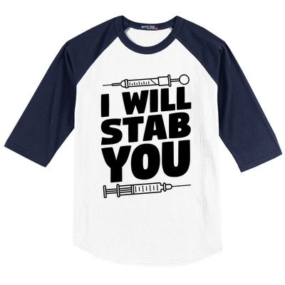 Phlebotomy Lab Assistant Cute Gift I Will Stab You Cute Gift Phlebotomist Cute G Baseball Sleeve Shirt