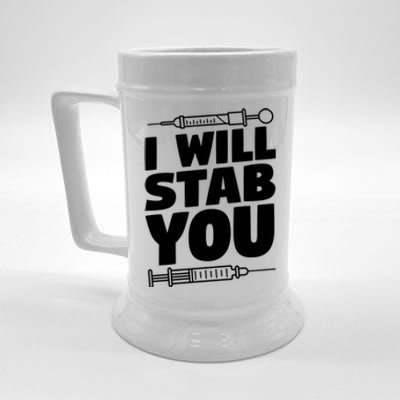 Phlebotomy Lab Assistant Cute Gift I Will Stab You Cute Gift Phlebotomist Cute G Beer Stein