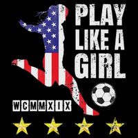 Play Like A Girl Soccer Usa United States Cooling Performance Crew T-Shirt