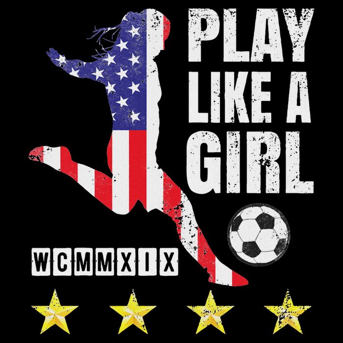 Play Like A Girl Soccer Usa United States Cooling Performance Crew T-Shirt