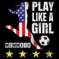 Play Like A Girl Soccer Usa United States Tall T-Shirt