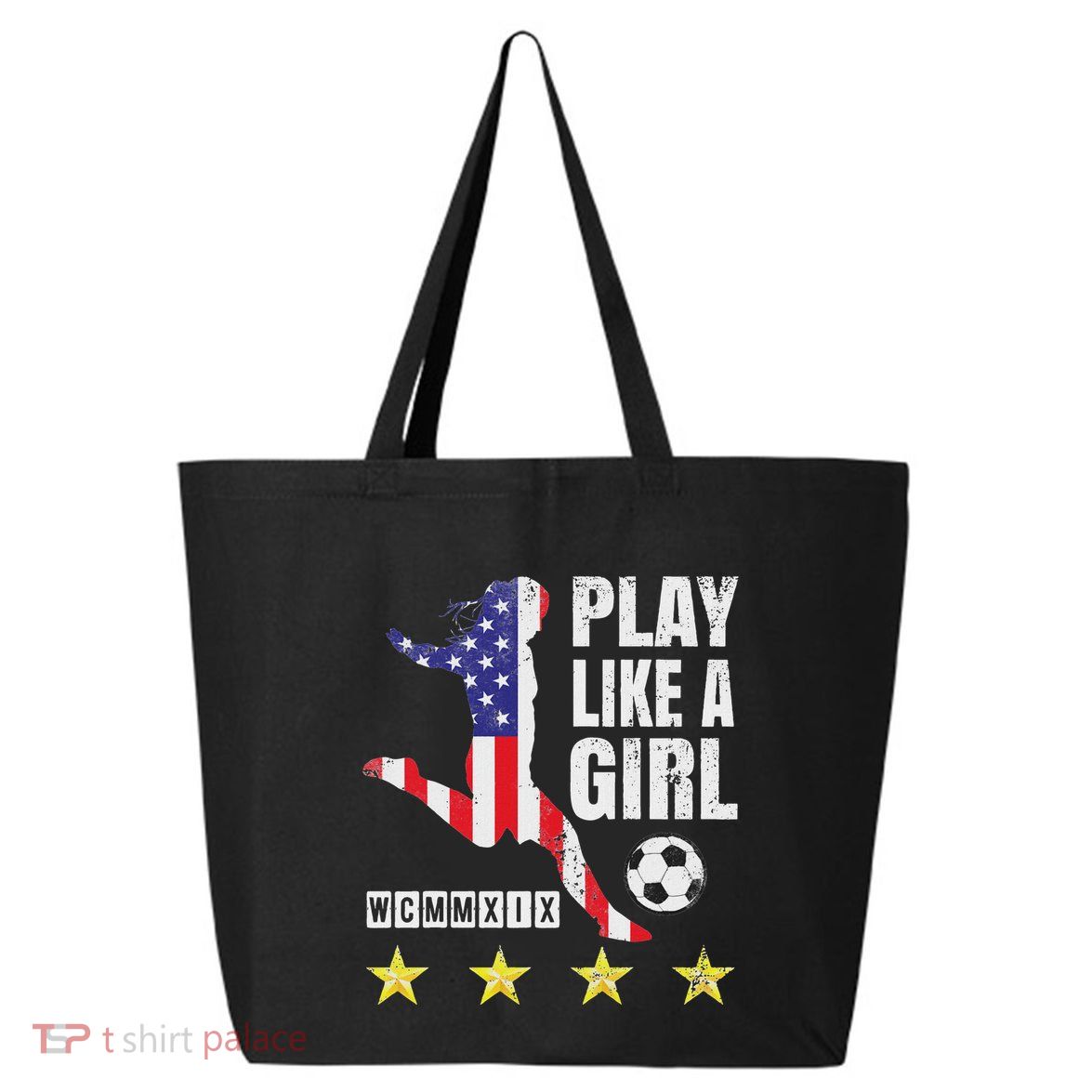 Play Like A Girl Soccer Usa United States 25L Jumbo Tote