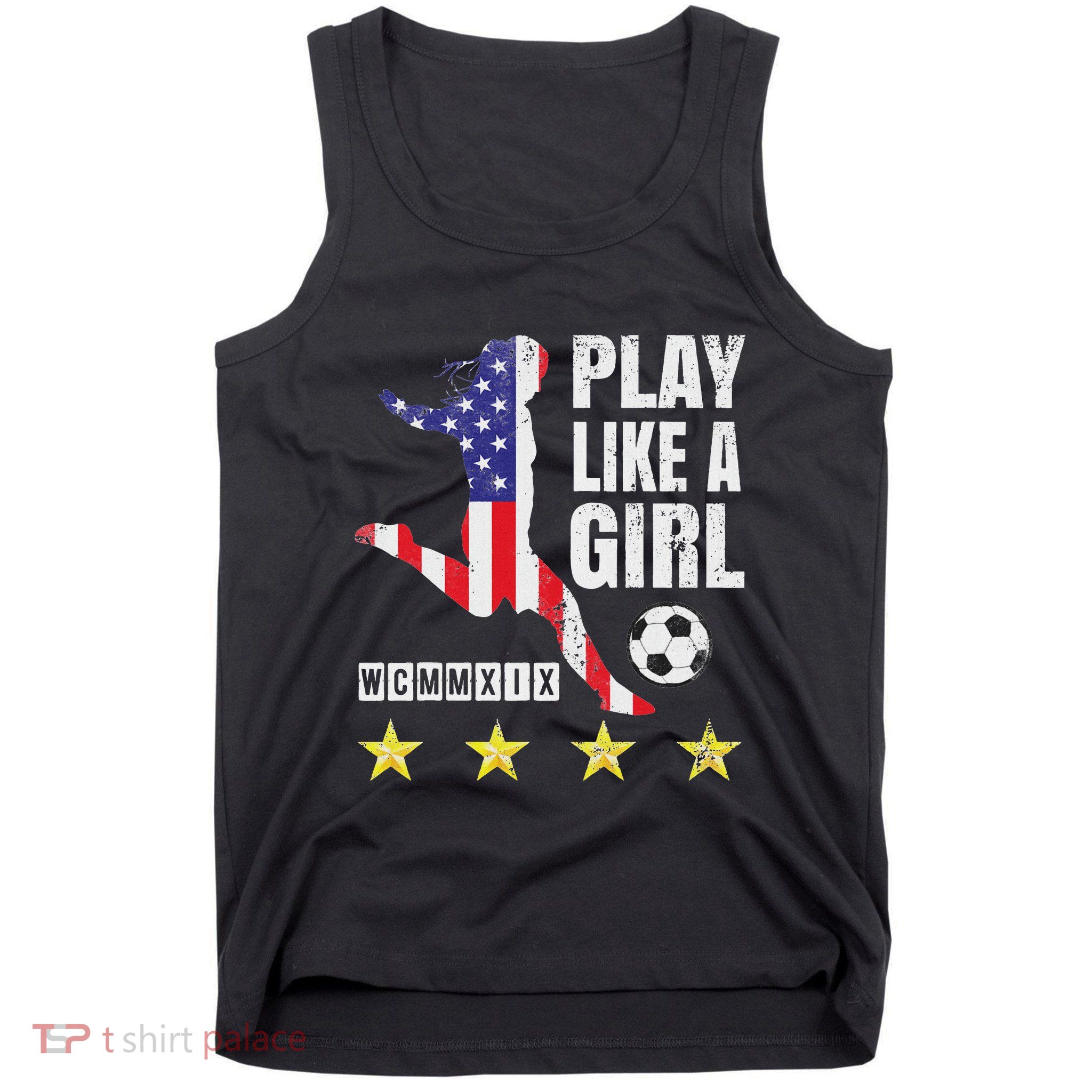 Play Like A Girl Soccer Usa United States Tank Top