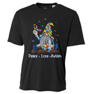 Peace Love Autism Gnome Autism Tie Dye Autism Awareness Cooling Performance Crew T-Shirt