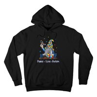 Peace Love Autism Gnome Autism Tie Dye Autism Awareness Hoodie