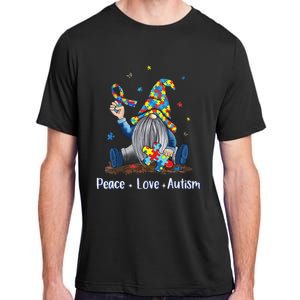 Peace Love Autism Gnome Autism Tie Dye Autism Awareness Adult ChromaSoft Performance T-Shirt