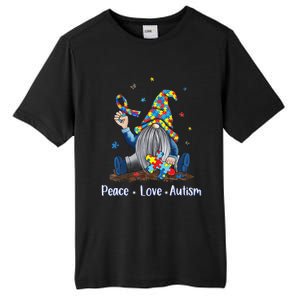 Peace Love Autism Gnome Autism Tie Dye Autism Awareness Tall Fusion ChromaSoft Performance T-Shirt