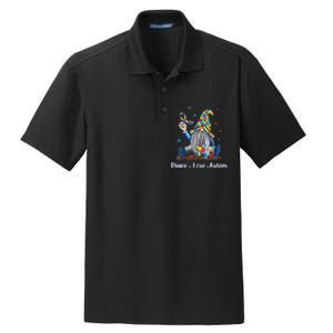 Peace Love Autism Gnome Autism Tie Dye Autism Awareness Dry Zone Grid Polo