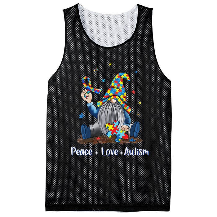 Peace Love Autism Gnome Autism Tie Dye Autism Awareness Mesh Reversible Basketball Jersey Tank