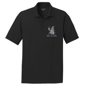 Peace Love Autism Gnome Autism Tie Dye Autism Awareness PosiCharge RacerMesh Polo