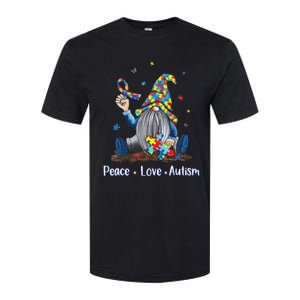 Peace Love Autism Gnome Autism Tie Dye Autism Awareness Softstyle CVC T-Shirt