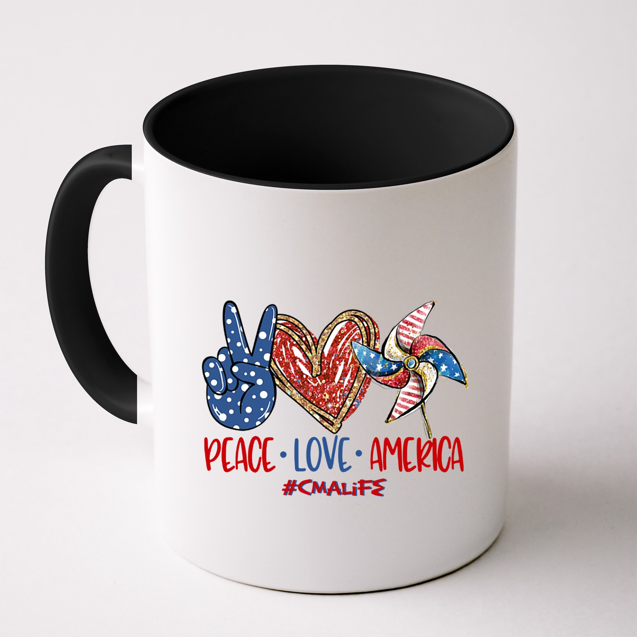Peace Love America Cma Life Funny Gift Mug