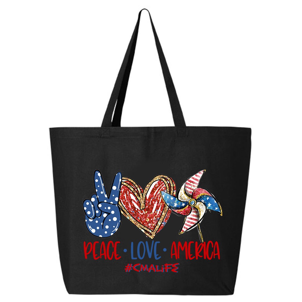 Peace Love America Cma Life Funny Gift 25L Jumbo Tote