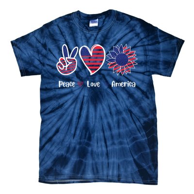 Peace Love America Cute Holiday Tie-Dye T-Shirt