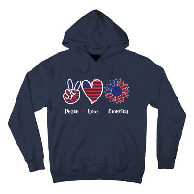 Peace Love America Cute Holiday Tall Hoodie