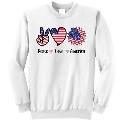 Peace Love America Cute Holiday Sweatshirt