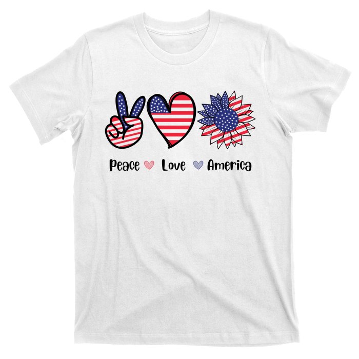 Peace Love America Cute Holiday T-Shirt