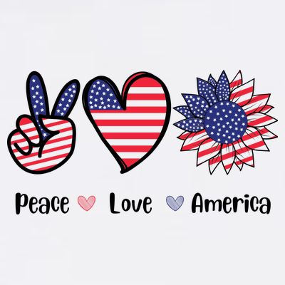 Peace Love America Cute Holiday T-Shirt