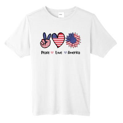 Peace Love America Cute Holiday Tall Fusion ChromaSoft Performance T-Shirt