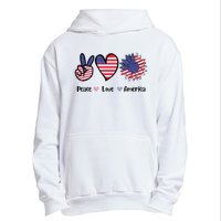 Peace Love America Cute Holiday Urban Pullover Hoodie