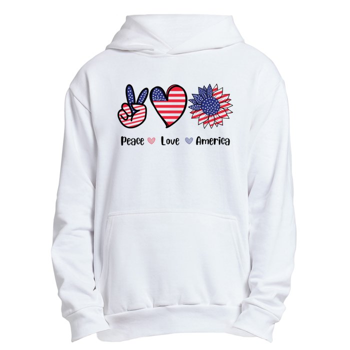 Peace Love America Cute Holiday Urban Pullover Hoodie