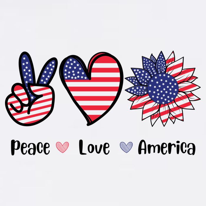 Peace Love America Cute Holiday Poster