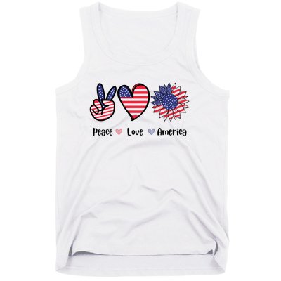 Peace Love America Cute Holiday Tank Top