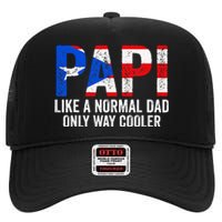 Papi like a normal Dad only cooler Puerto Rican High Crown Mesh Back Trucker Hat