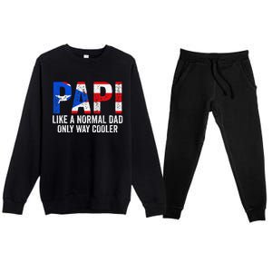 Papi like a normal Dad only cooler Puerto Rican Premium Crewneck Sweatsuit Set