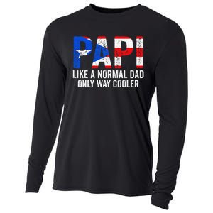 Papi like a normal Dad only cooler Puerto Rican Cooling Performance Long Sleeve Crew