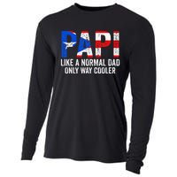 Papi like a normal Dad only cooler Puerto Rican Cooling Performance Long Sleeve Crew