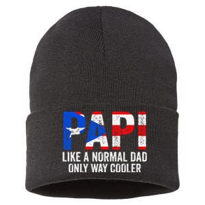 Papi like a normal Dad only cooler Puerto Rican Sustainable Knit Beanie