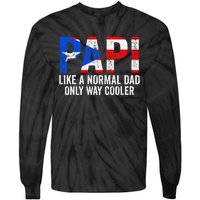 Papi like a normal Dad only cooler Puerto Rican Tie-Dye Long Sleeve Shirt