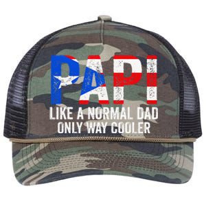 Papi like a normal Dad only cooler Puerto Rican Retro Rope Trucker Hat Cap