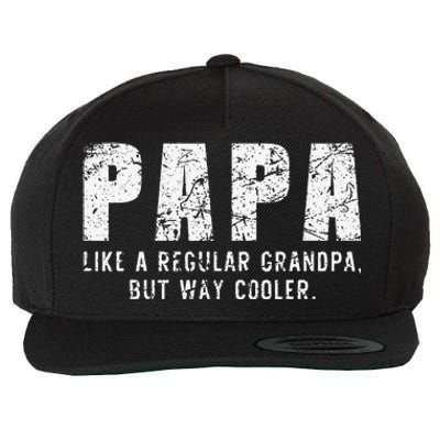 Papa Like A Grandpa But Way Cooler Only Much Fathers Day Wool Snapback Cap