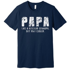 Papa Like A Grandpa But Way Cooler Only Much Fathers Day Premium T-Shirt