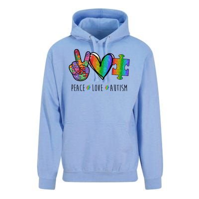 Peace Love Autism Colorful Unisex Surf Hoodie