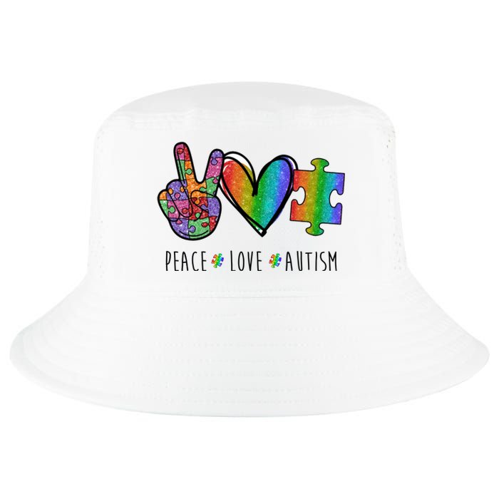 Peace Love Autism Colorful Cool Comfort Performance Bucket Hat