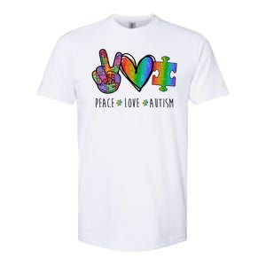 Peace Love Autism Colorful Softstyle® CVC T-Shirt