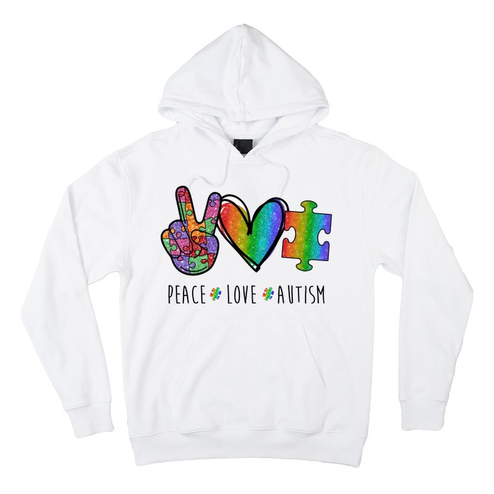 Peace Love Autism Colorful Hoodie