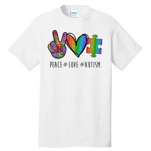 Peace Love Autism Colorful Tall T-Shirt